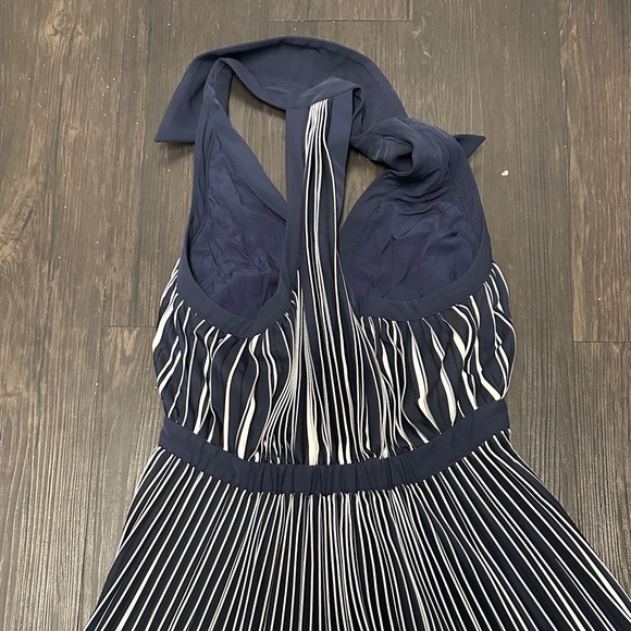 Anthropologie size small Elegant Navy and White Striped Dress - Picture 5 of 5